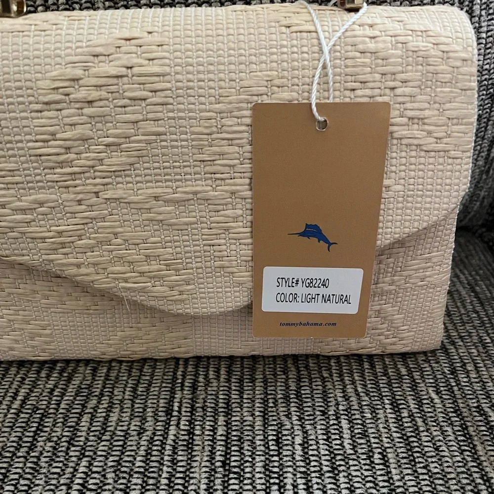 Tommy Bahama Cream Bamboo-Handle Women’s Handbag